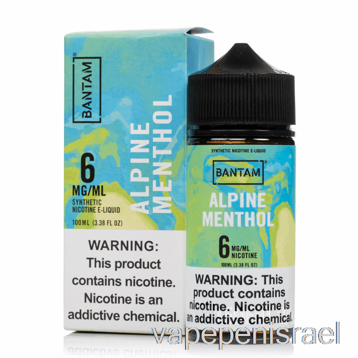 Vape חד פעמי ישראל Alpine Menthol - Vape Bantam - 100 מ"ל 0 מ"ג